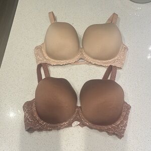 2x Simone Perele Caresse 3D T- Shirt Bras - Brown and Cream